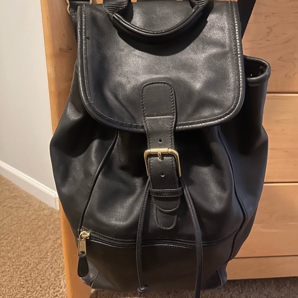 Vintage Leather Coach Backpack